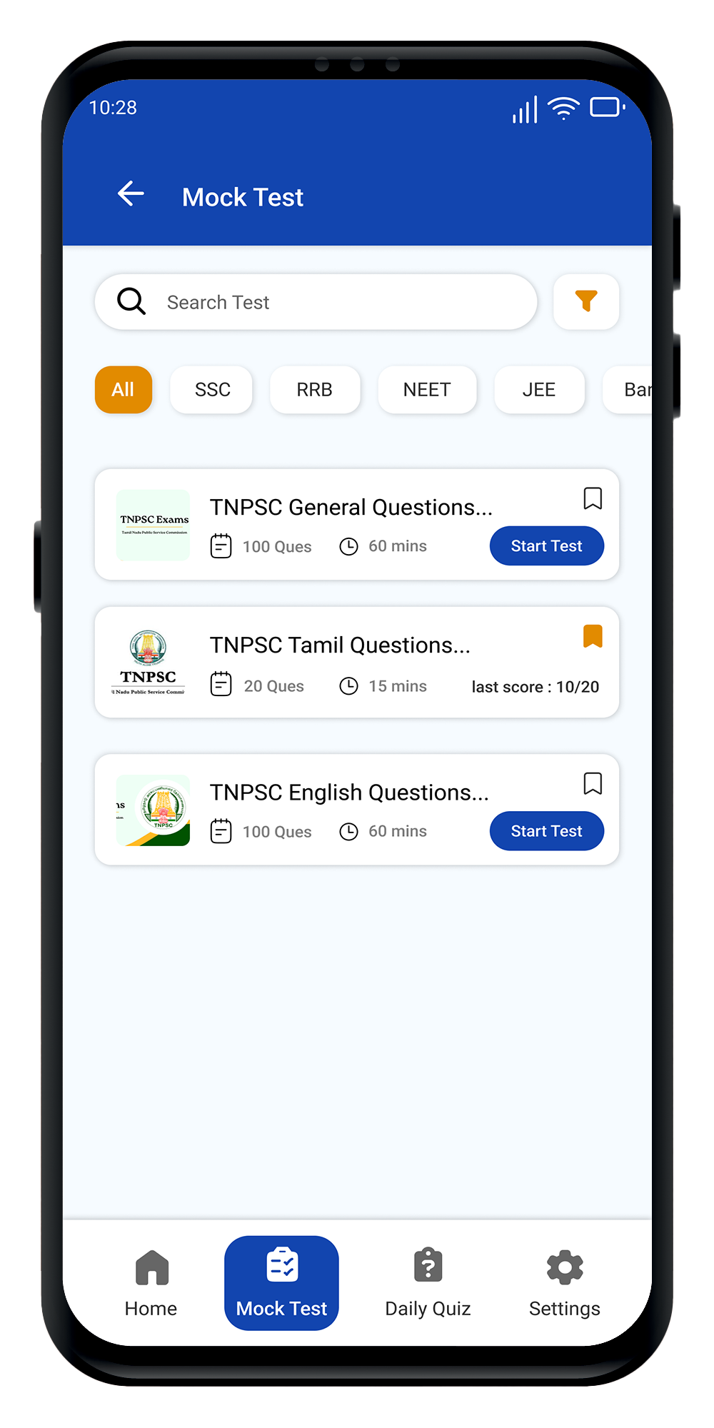 Daily Quiz Screenshot